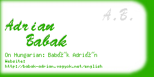 adrian babak business card